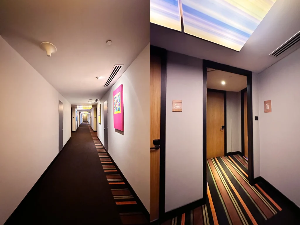 Corridor and entrance hall to Breezy Suite at Aloft Kuala Lumpur Sentral