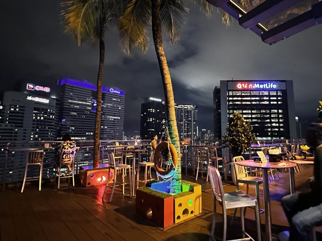 Mai Bar outdoor seating area at Aloft Kuala Lumpur Sentral