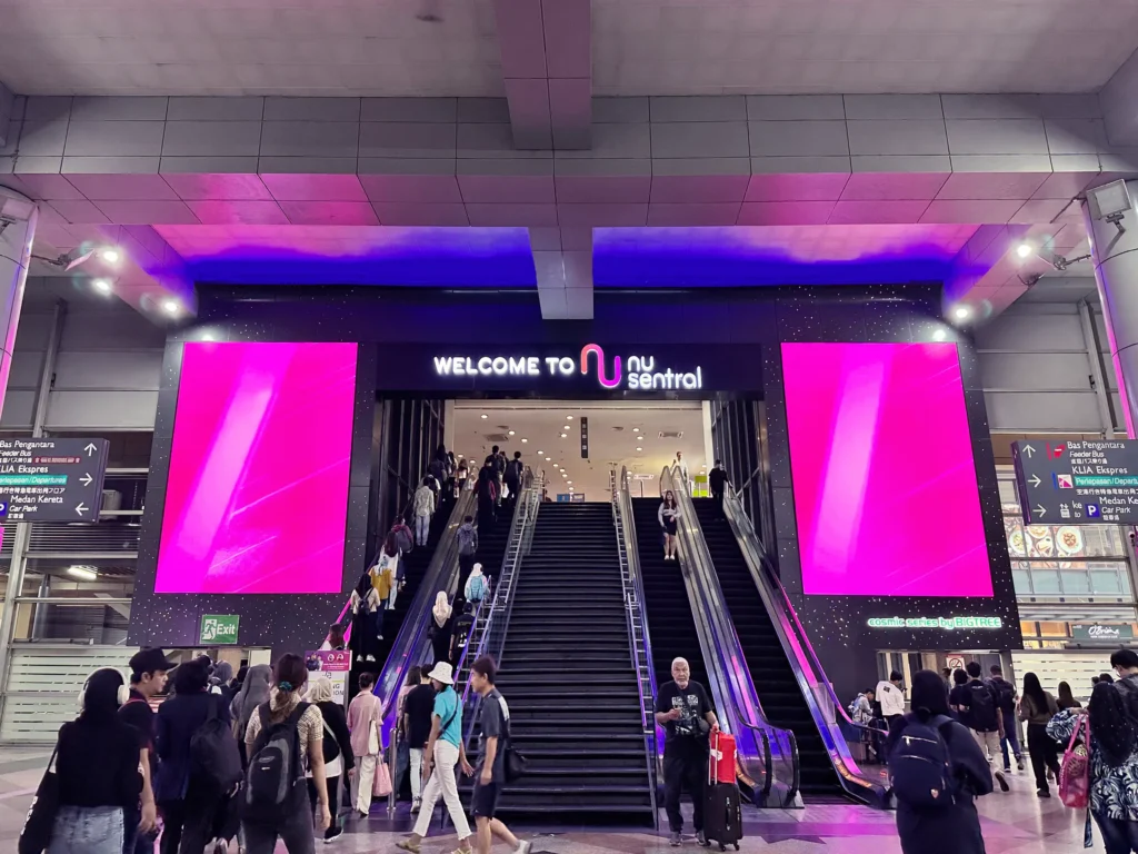 Escalators to Aloft Hotel and Nu Sentral Mall