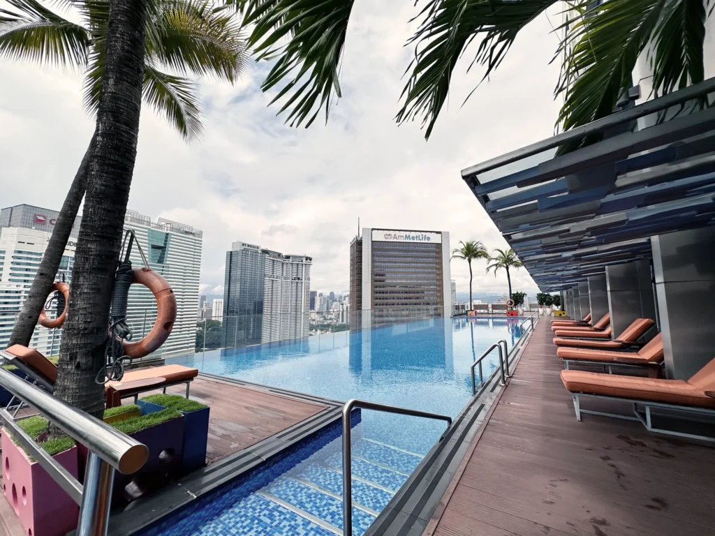 View from rooftop pool at Aloft Kuala Lumpur Sentral