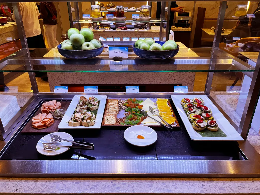 Selection of cold dishes at Travel Club Lounge KLIA Terminal 1