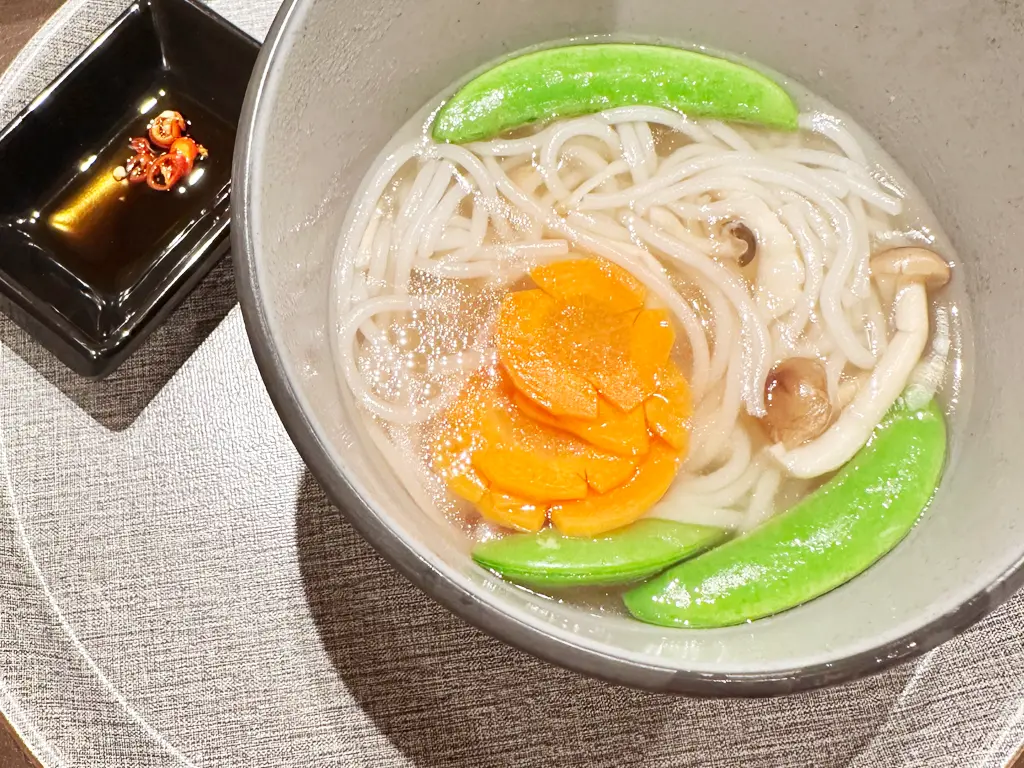 Vegetarian Noodles Soup at Plaza Premium Lounge Singapore Changi Airport Terminal 1