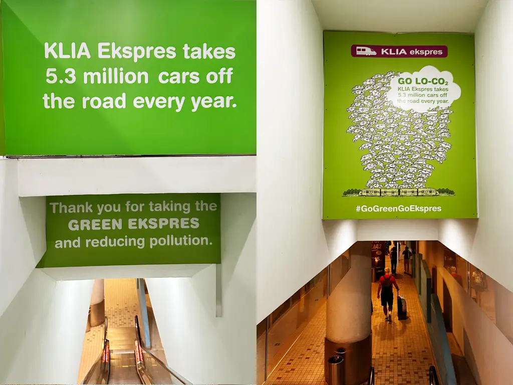 KLIA Ekspres is a sustainable solution that helps reduce the number of cars on the road