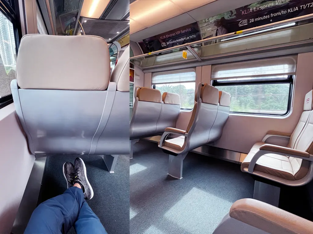 Ample room in the KLIA Ekspres Priority Seating zone