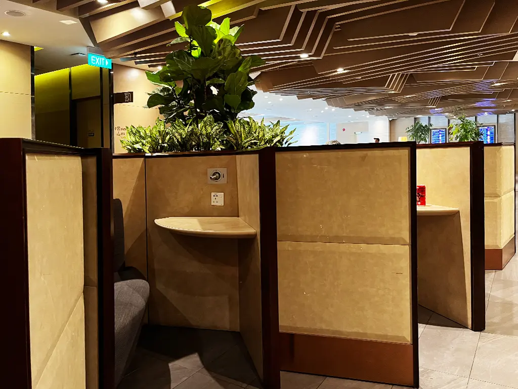 Productivity pods at Plaza Premium Lounge Singapore Changi Airport Terminal 1