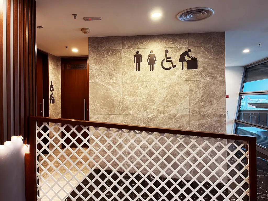 Restrooms at Travel Club Lounge KLIA Terminal 1