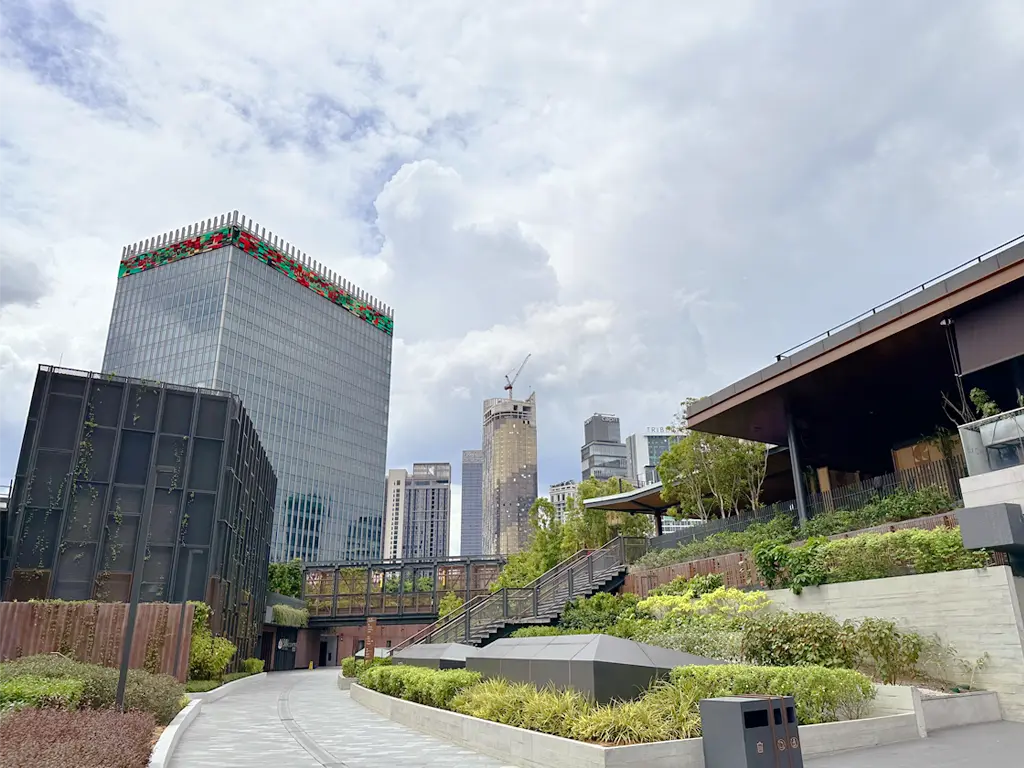 View of the Kuala Lumpur skyline from The Exchange TRX rooftop park