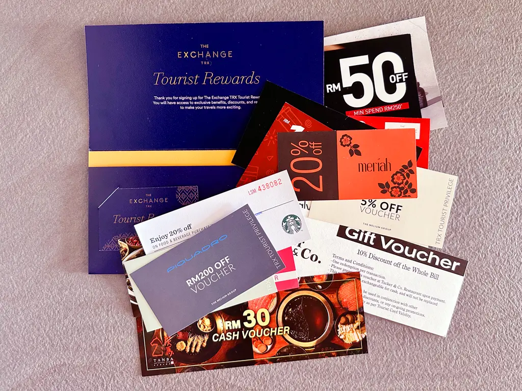 The Exchange TRX Tourist Rewards Card and discount vouchers