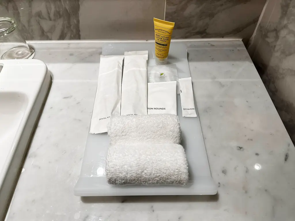 Bathroom amenities at Element Kuala Lumpur