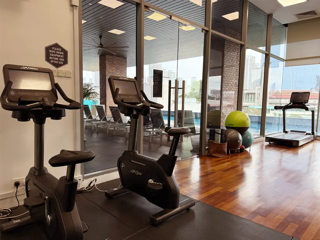 Cardio machines and exercise balls at Fitness Center, Four Points by Sheraton Kuala Lumpur, Chinatown