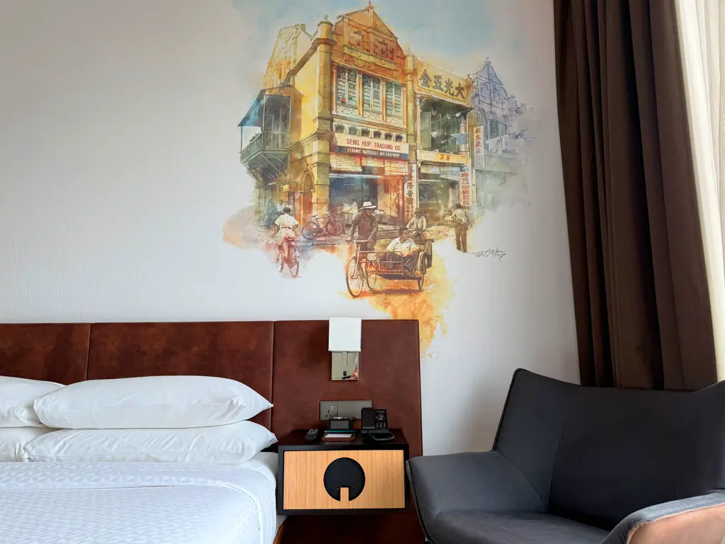 Nostalgic Chinatown wall art in Guest Room, Four Points by Sheraton Kuala Lumpur, Chinatown