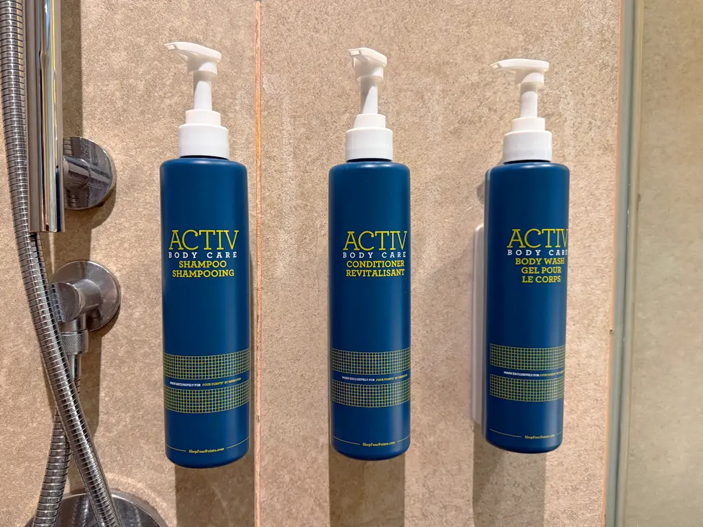 Activ Body Care toiletries specially formulated for Four Points by Sheraton hotels