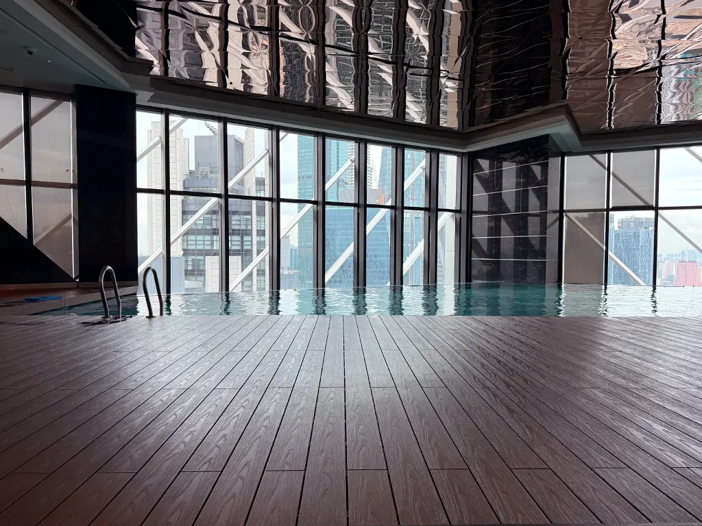 Indoor saline pool with view of KL city skyline, Element Kuala Lumpur