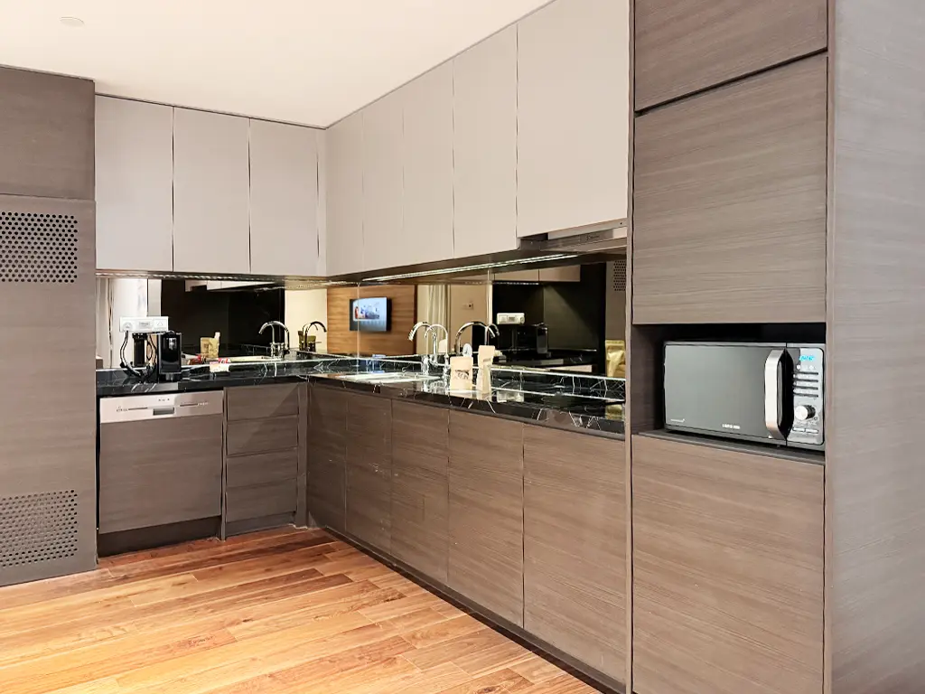 Fully equipped kitchenette in a 1-bedroom suite at Element Kuala Lumpur