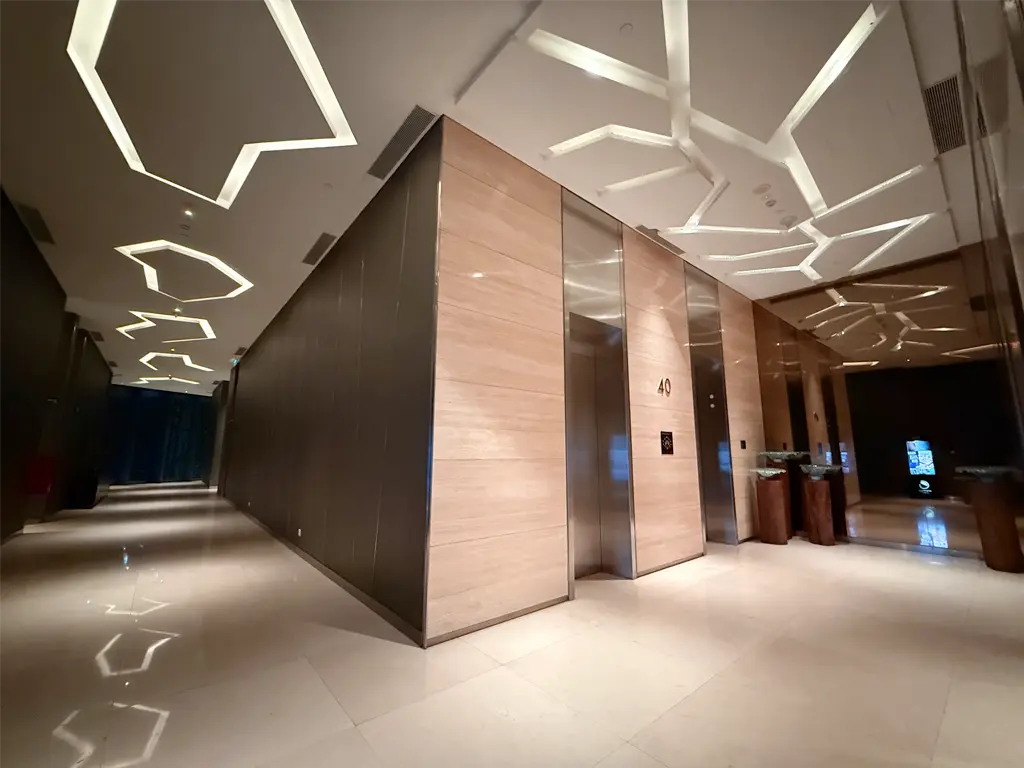 The Level 40 elevator lobby at Element Kuala Lumpur