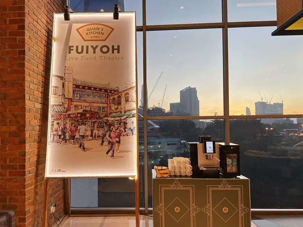 Live Food Theatre banner at Quan's Kitchen, Four Points by Sheraton Kuala Lumpur, Chinatown