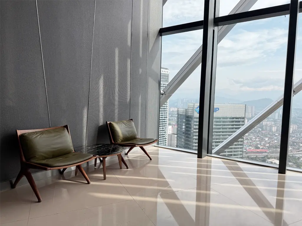 A quiet seating area in the lobby of Element Kuala Lumpur