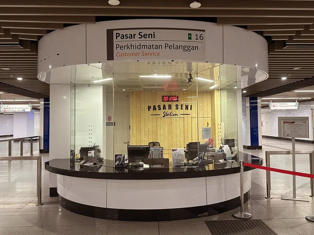 Customer Service Counter at Pasar Seni Station, Kuala Lumpur