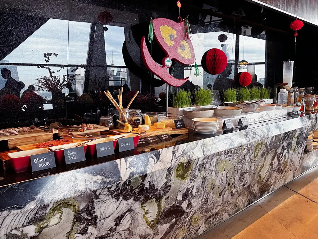 Cold breakfast station at TRACE Restaurant & Bar, Element Kuala Lumpur
