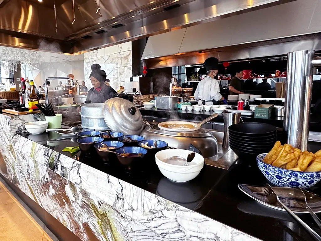 Congee station (vegan friendly) at TRACE Restaurant & Bar, Element Kuala Lumpur