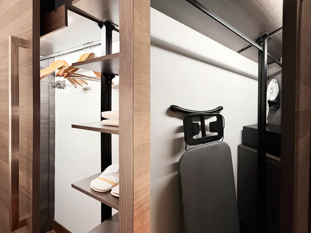 The 1-bedroom suite's generous wardrobe provides ample storage for extended stays, Element Kuala Lumpur